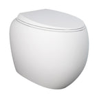 Coppia di sanitari filomuro collezione Cloud di Rak Ceramics cm 56 con copriwater Bianco Opaco