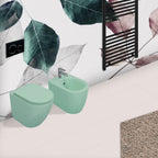 Sanitari Filomuro Rimless con copriwater Soft Close BathCore serie Infinity 53x36