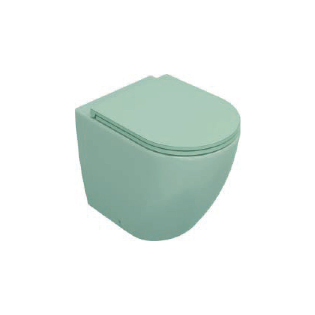 Sanitari Filomuro Rimless con copriwater Soft Close BathCore serie Infinity 53x36