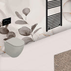 Sanitari Filomuro Rimless con copriwater Soft Close BathCore serie Infinity 53x36