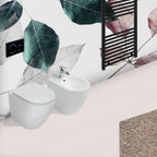 Sanitari Filomuro Rimless con copriwater Soft Close BathCore serie Infinity 53x36