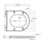 Sanitari Filomuro Rimless con copriwater Soft Close BathCore serie Infinity 53x36