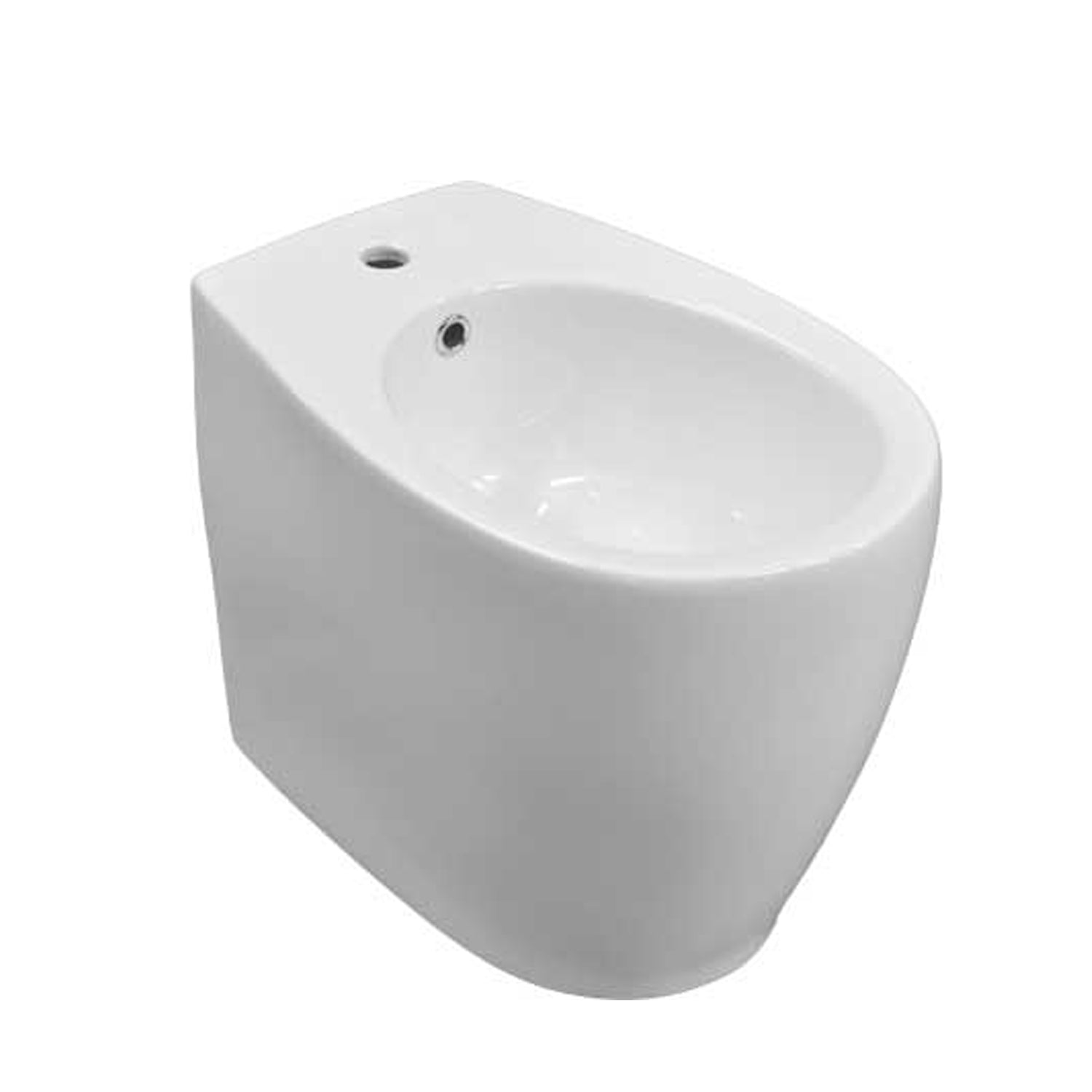 Sanitari filomuro Bathcore con scarico universale e sedile tradizionale serie Duomo Plus Altezza cm 49