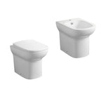 Sanitari Bathcore filomuro serie Ambrosia con sedile Softclose bianco lucido