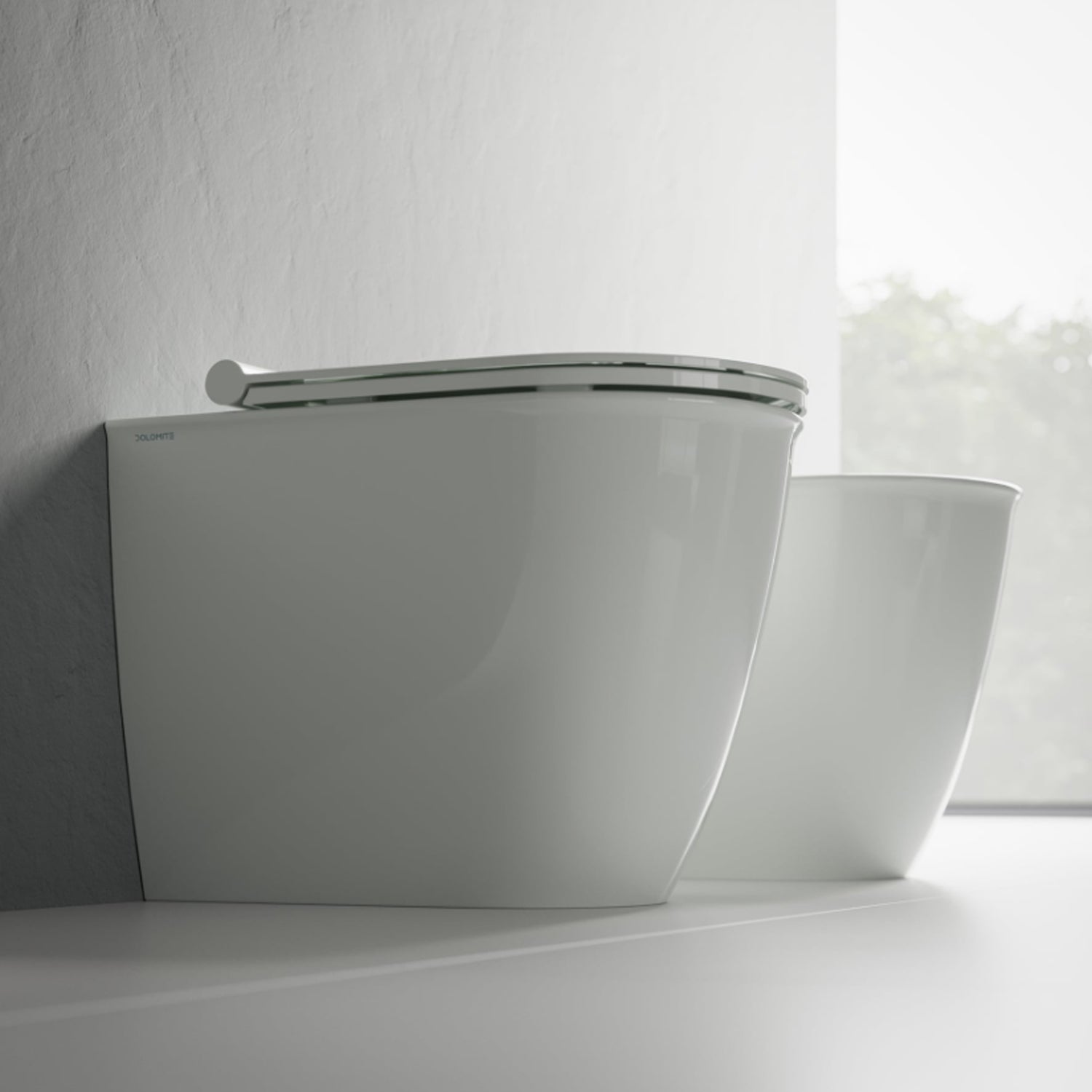 Coppia sanitari filomuro Ceramica Dolomite modello Mayka 55