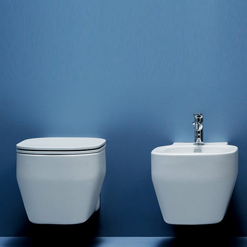 Sanitari Sospesi Ceramica Azzurra Glaze WC + BIDET + SEDILE