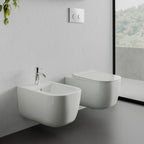 Coppia sanitari sospesi Ceramica Dolomite modello Mirto 55x36 cm con sedile Softclose