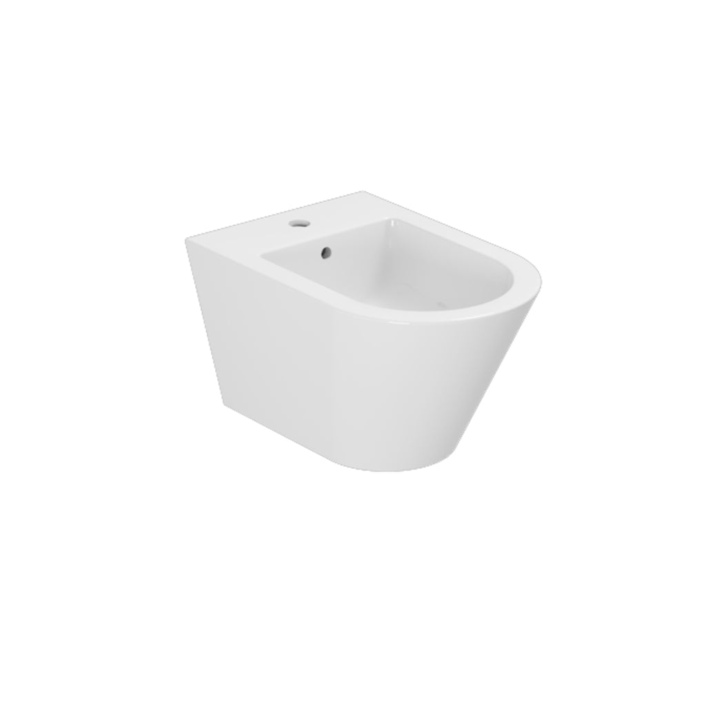 Bidet sospeso 54x37 cm Serie Forma di Azzurra Ceramica - Bianco Lucido