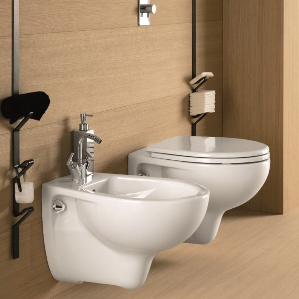 Sanitari sospesi wc+bidet +sedile softclose Geberit 'ColibrÃ¬ 2' cm 53