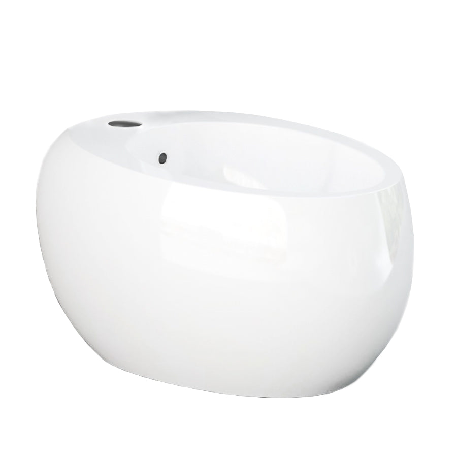 Coppia di sanitari sospesi collezione Cloud di Rak Ceramics con sistema Rimless e coprivaso cm 56 Bianco Lucido