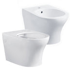 Coppia di sanitari sospesi Bathcore collezione Sara di Linpha Sanitary cm 36x49