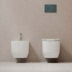Coppia sanitari sospesi Ceramica Dolomite modello Alba 56x36 cm con sedile Softclose