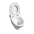 Vaso/bidet con scarico a parete Pratica by Azzurra con sedile soft-close 54x35xH42 cm - Bianco Lucido