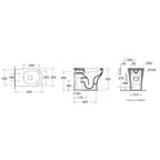 Vaso/bidet con scarico a parete Pratica by Azzurra con sedile soft-close 54x35xH42 cm - Bianco Lucido