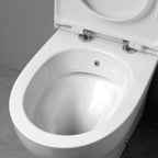 Vaso/bidet con scarico a parete Pratica by Azzurra con sedile soft-close 54x35xH42 cm - Bianco Lucido