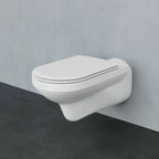 Vaso sospeso Thin di Azzurra Ceramica per diversamente abili 75Ã—36Ã—H37 cm - Bianco Lucido