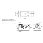 Vaso sospeso modello Thin di Azzurra Ceramica per diversamente abili 75Ã—36Ã—H37 cm - Bianco Lucido