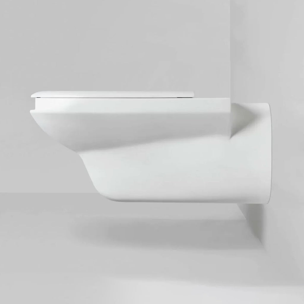 Vaso sospeso modello Thin di Azzurra Ceramica per diversamente abili 75Ã—36Ã—H37 cm - Bianco Lucido