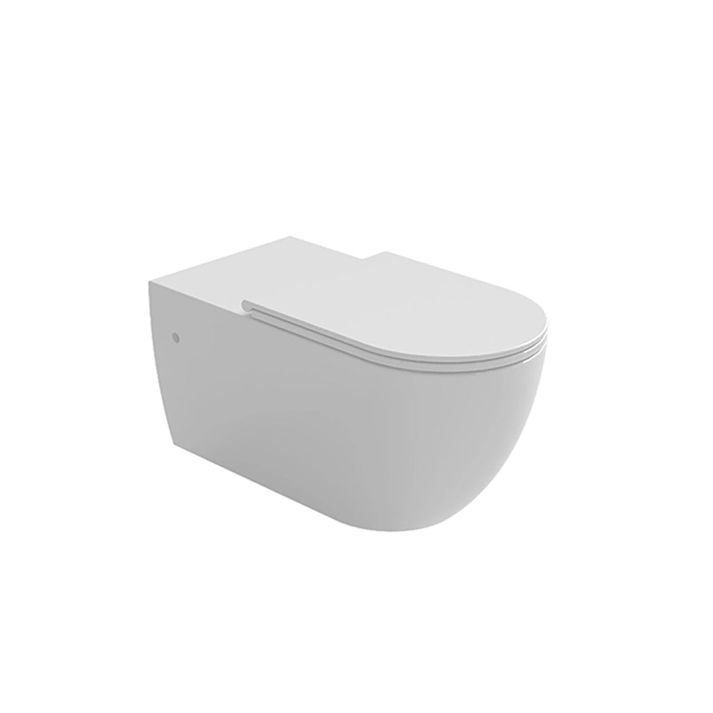 Vaso sospeso modello Comoda di Azzurra Ceramica per diversamente abili 70Ã—36Ã—H34 cm - Bianco Lucido