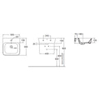 Lavabo sospeso/appoggio Azzurra serie Build 50x50 cm - Bianco lucido