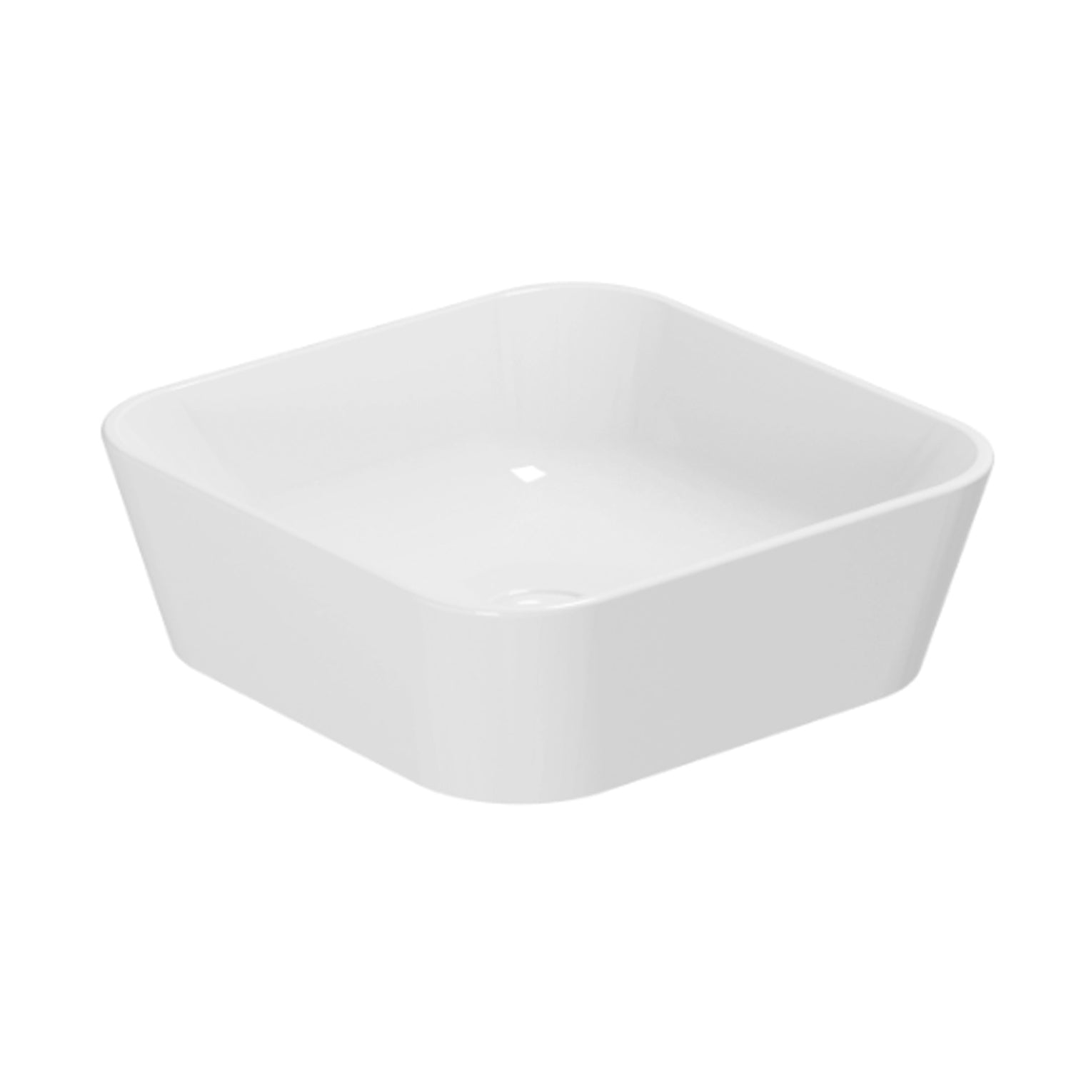 Lavabo da appoggio Azzurra serie Build 43x43 cm - Bianco lucido