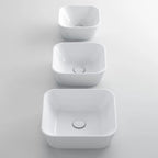 Lavabo da appoggio Azzurra serie Build 43x43 cm - Bianco lucido