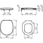 Sedile Collezione Connect Freedom di Ideal Standard 345x420x35 mm - Bianco Lucido