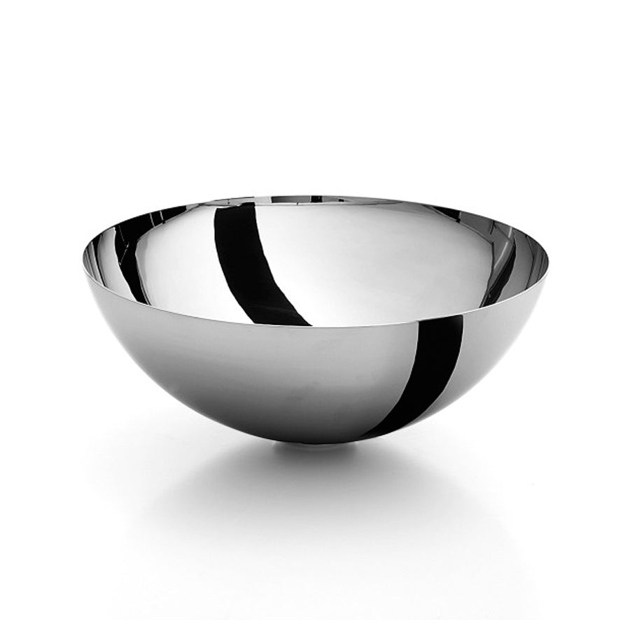 Lavabo vasca tonda da appoggio di Lineabeta in acciaio inox lucido senza piletta diam. cm 39x14