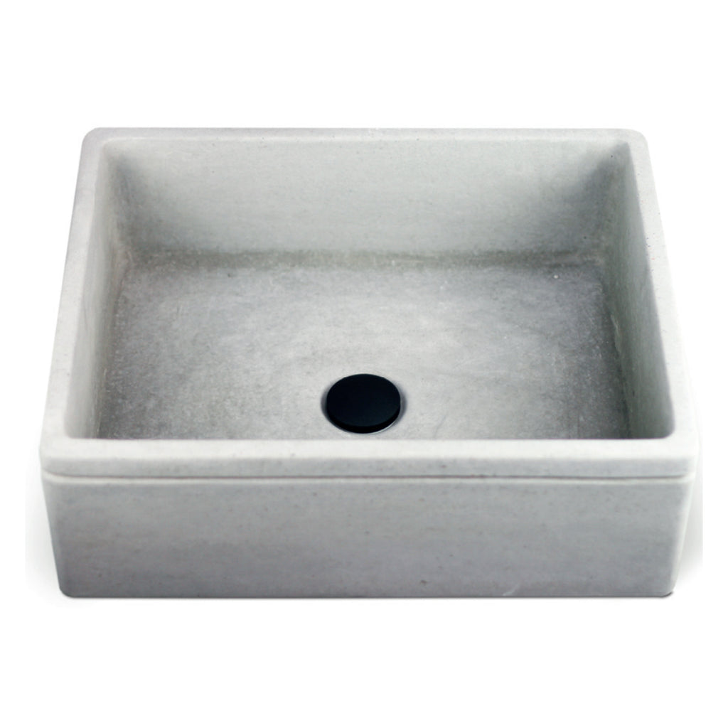 Lavello da esterno in cemento grigio cm 50x40x18h cm modello Liz