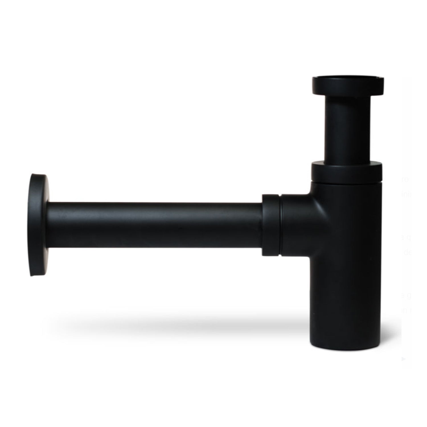 Kit Sifone di scarico e piletta in ottone verniciato nero opaco per lavelli da esterno 1"1/4