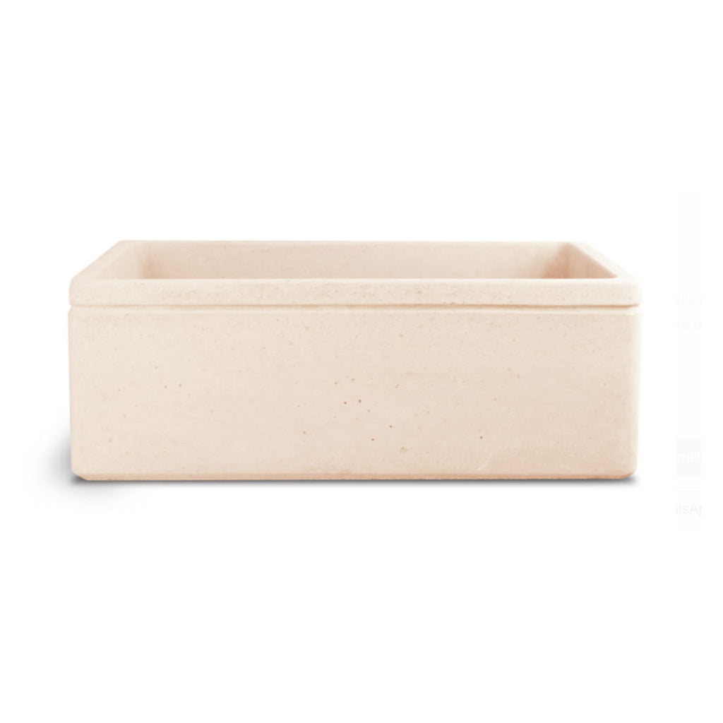 Lavello da esterno in cemento rosa antico cm 50x40x18h cm modello Liz