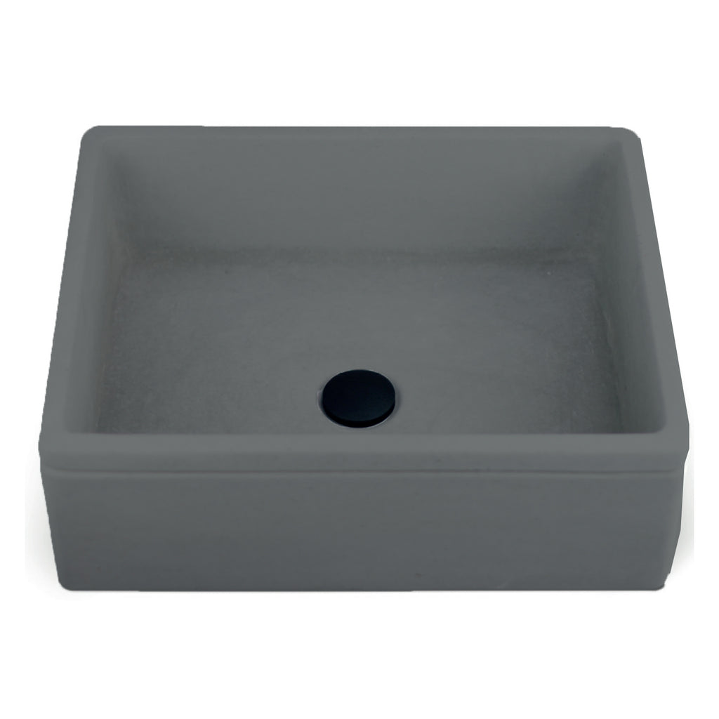 Lavello da esterno in cemento antracite cm 50x40x18h cm modello Liz