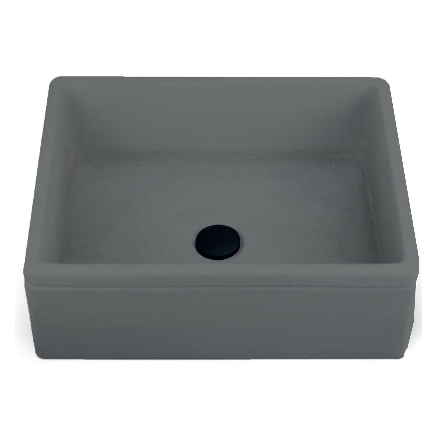 Lavello da esterno in cemento antracite cm 50x40x18h cm modello Liz