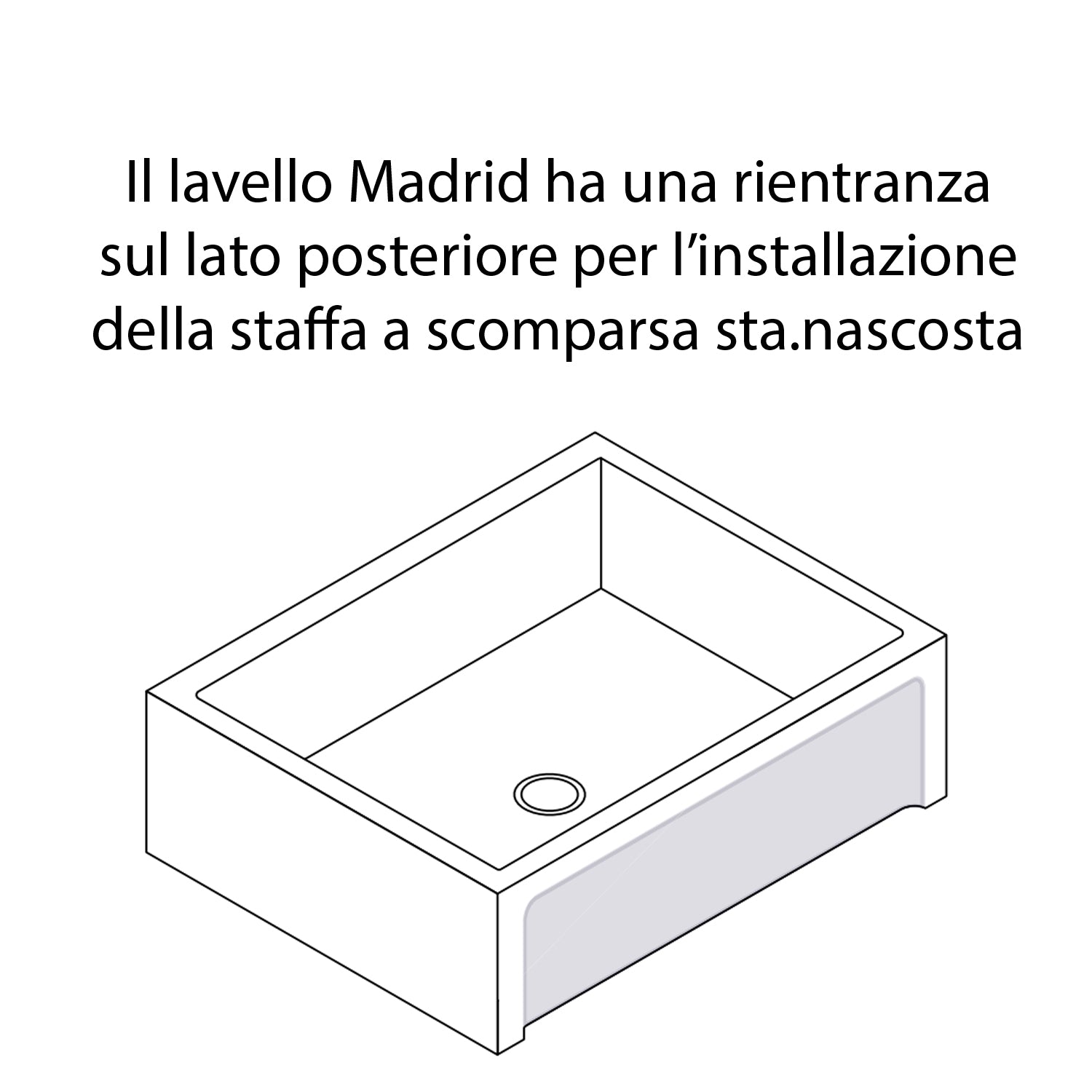 Lavello da esterno in cemento antracite cm 45x35x16h cm modello Desy