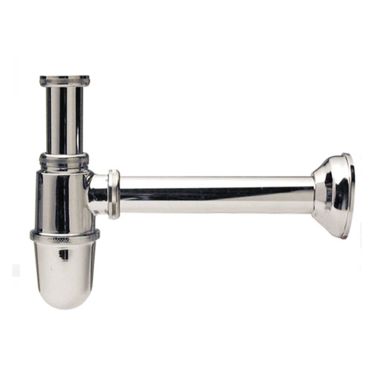 Sifone di scarico in ottone cromato per lavelli da esterno 1"