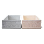 Acquaio da giardino in cemento rosa cm 70x35x16h cm modello Best XL