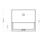 Acquaio da giardino con para-schizzi in cemento bianco cm 45x35 cm modello Q-Desy