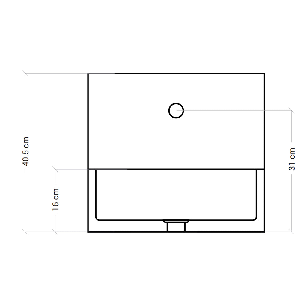 Acquaio da giardino con para-schizzi in cemento rosa cm 45x35 cm modello Q-Desy