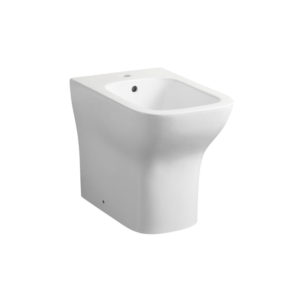 Sanitari filomuro BathCore modello Tuono con sedile SoftClose 49.5x36 H. 42.5 cm - Bianco lucido