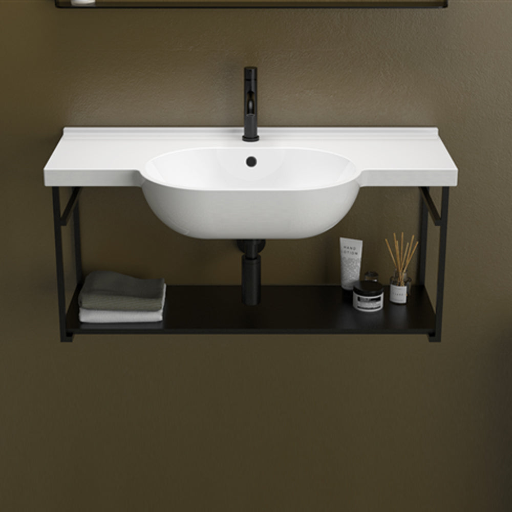 Lavabo sospeso o su struttura sospesa modello Mode Ceramica Globo cm 100