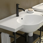 Lavabo sospeso o su struttura sospesa modello Mode Ceramica Globo cm 80