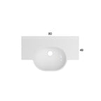 Lavabo sospeso o su struttura sospesa modello Mode Ceramica Globo cm 80