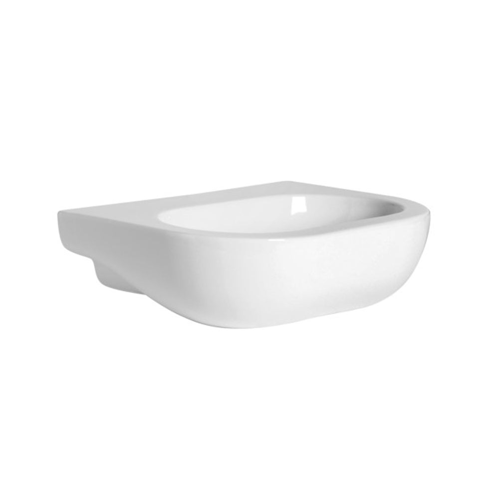 Lavabo Sospeso per bagni di piccole dimensioni modello Nuvola 47 Ceramica Azzurra con vasca molto capiente