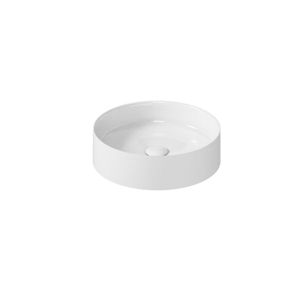 Lavabo tondo da appoggio diam38cm serie Smart-B di Ceramica Galassia -  Bianco lucido