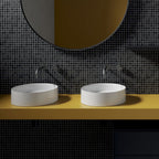Lavabo tondo da appoggio diam38cm serie Smart-B di Ceramica Galassia -  Bianco lucido
