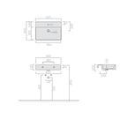 Lavabo da appoggio/sospeso 61x46cm serie Meg11 Pro di Ceramica Galassia -  Bianco lucido