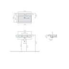 Lavabo da appoggio/sospeso 71x46cm serie Meg11 Pro di Ceramica Galassia -  Bianco lucido