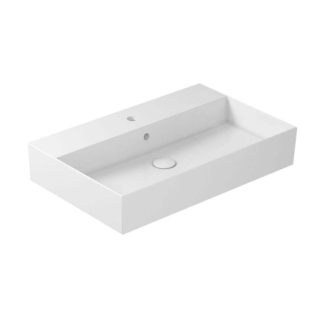 Lavabo da appoggio/sospeso 81x46cm serie Meg11 Pro di Ceramica Galassia -  Bianco lucido
