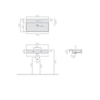 Lavabo da appoggio/sospeso 81x46cm serie Meg11 Pro di Ceramica Galassia -  Bianco lucido