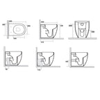 Wc filomuro 52x36 cm senza brida collezione Flo Kerasan con sedile soft close